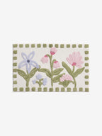 Multi Water Colour Floral Print Bath Mat
