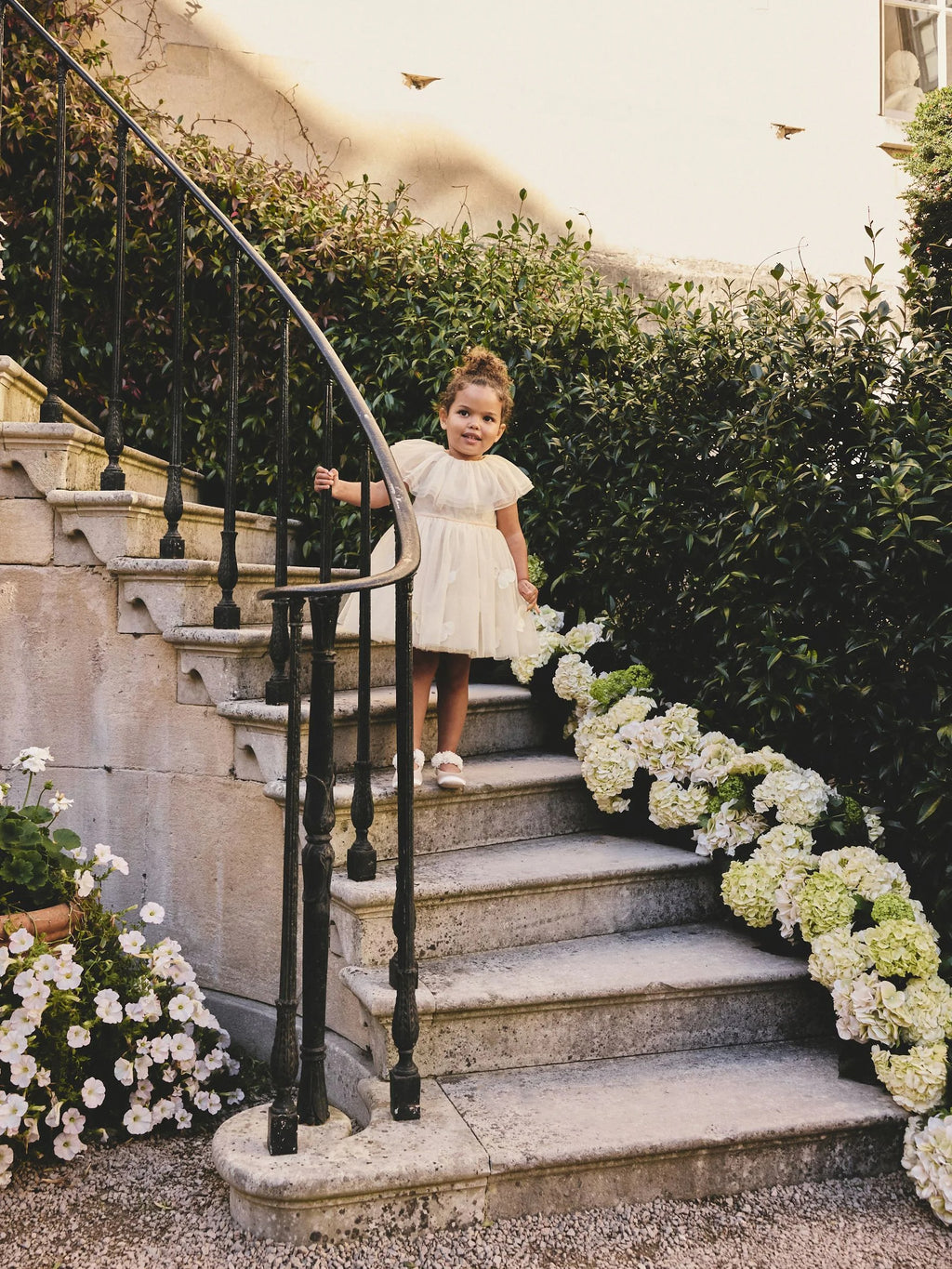 Preorder Next Uk White Ruffle Collar Mesh Dress (3mths-7yrs)