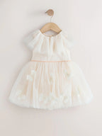 Preorder Next Uk White Ruffle Collar Mesh Dress (3mths-7yrs)