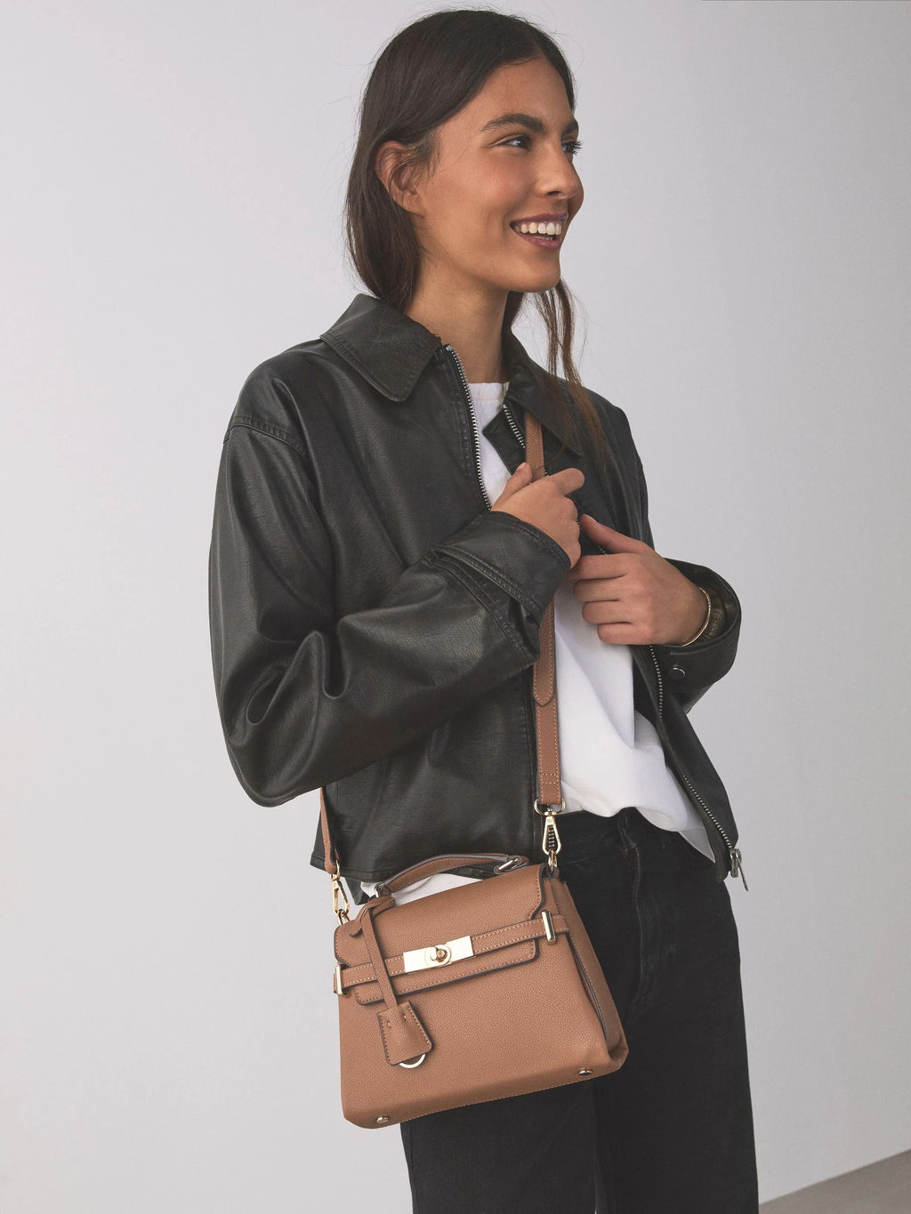 Preorder Next Uk Tan Brown Belted Hand Held Bag