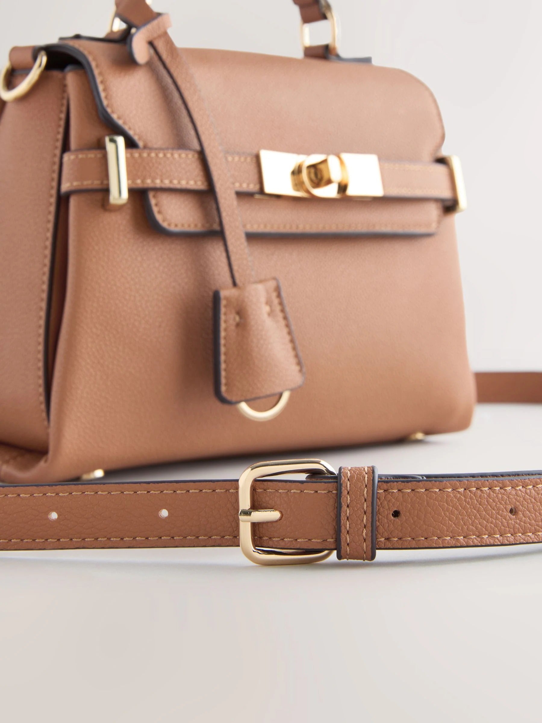 Preorder Next Uk Tan Brown Belted Hand Held Bag