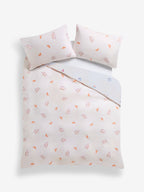 Next Uk Blue/Natural Breakfast In Bed Reversible Duvet Cover and Pillowcase Set