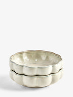 Preorder Set of 2 Natural Autumnal Pumpkin Pasta Bowls Height 5.5cm  Width 21cm  Depth 21cm