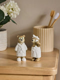 Set of 2 Natural Bertie Bear Spa Ornaments