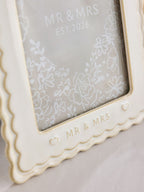 Neutral Mr and Mrs Wedding Photo Frame