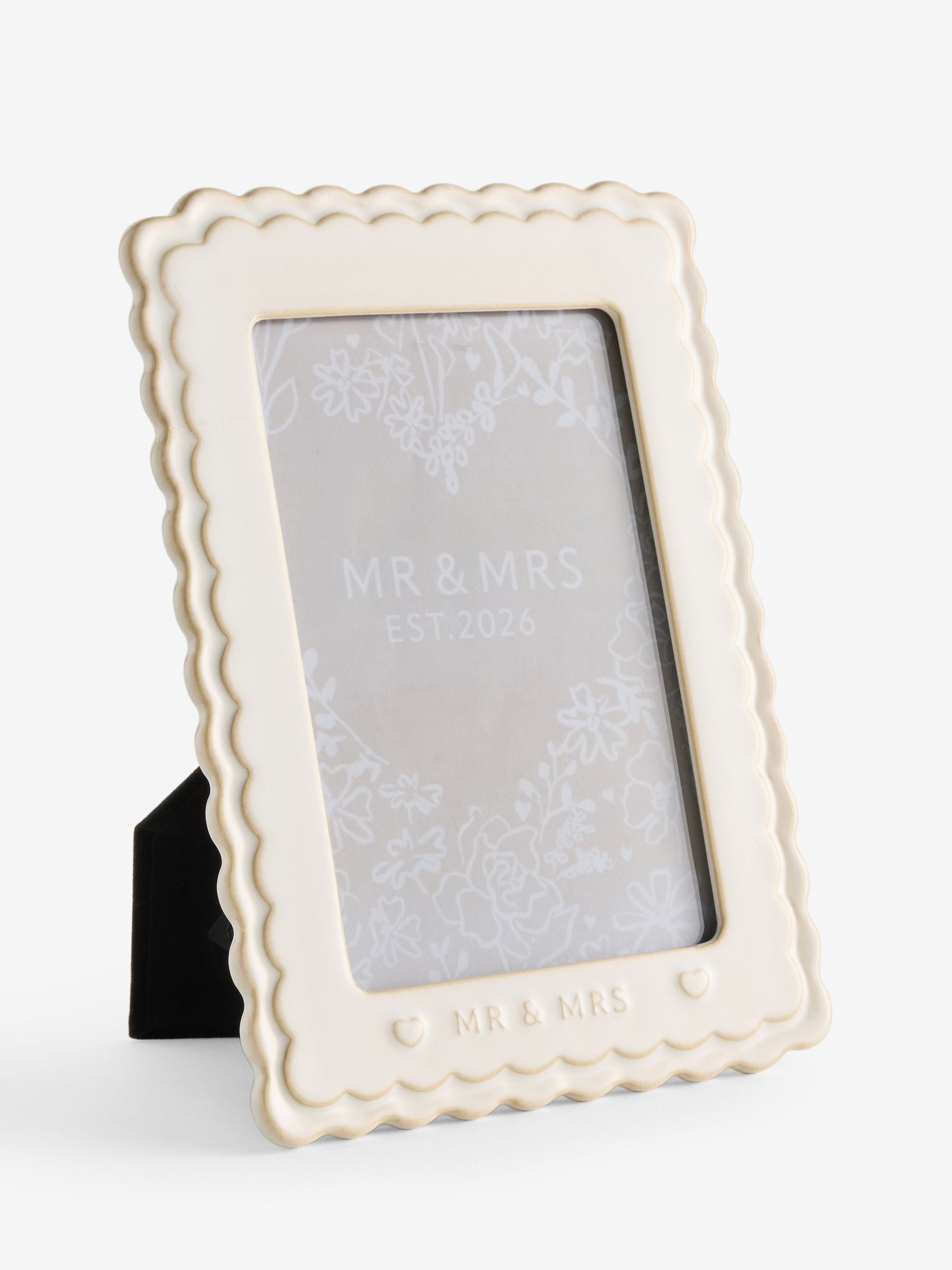 Neutral Mr and Mrs Wedding Photo Frame